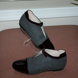 ❤️ Girls Venettini 55-Maya Bordo Patent & Gray